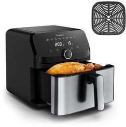 Moulinex Easy Fry Mega EZ855D20 friteuse Enkel 7,5 l Vrijstaand Heteluchtfriteuse Zwart, Roestvrijstaal — thumbnail 3