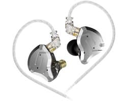 KZ ZS10 Pro - In-Ear Monitor - IEM - Met Microfoon - met HiFi Geluid - Dynamische Drivers - Metaal Design - Incl Kabel & Eartips - Zilver