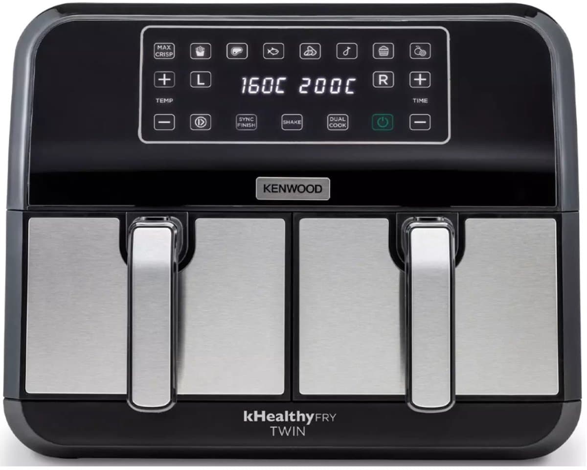 Kenwood HFM20.000MB friteuse Dubbel 8 l Vrijstaand 1700 W Heteluchtfriteuse Zwart — afbeelding 1