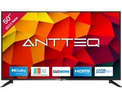 AntteQ AB50D1 – 50 Inch TV (127 cm) – Full HD+ – Dolby Audio – Non-Smart TV – Triple Tuner – Hotelmodus – Triple Tuner DVB-C / T2 / S2, CI+