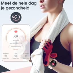 SAMMIT Smartwatch Dames Goud - Meldingen - Met Stappenteller - Iphone & Android - Smartwatch Dames — thumbnail 5