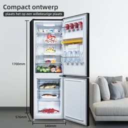 CHiQ FBM228NE4DE - Koel-vriescombinatie - 231 Liter - No Frost - 3D Multi-Air Flow - Waterdispenser - Supervriezen - 12 jaar garantie op compressor — thumbnail 5