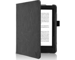 Hoes geschikt voor Kobo Aura H2O Edition 2 - Book Case Kunstleer Wallet Cover Hoesje Zwart