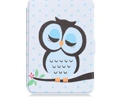 Hoesje Geschikt voor Kobo Clara HD Hoes Book Case - eReader Hoes Geschikt voor Kobo Clara HD Hoesje Book Cover - Uil