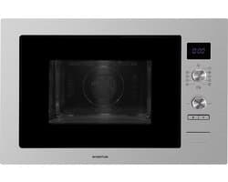 Inventum IMC6032F - Inbouw combi-oven - Hetelucht - Magnetron - Grill - 32 liter - 38 cm hoog - Tot 220 graden - RVS/Zwart — thumbnail 1