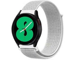 By Qubix - Geschikt voor Garmin bandje - Geschikt voor Garmin Venu 2 / Garmin Venu 3 - Sport Loop nylon bandje - Wit - Smartwatch bandje 22mm