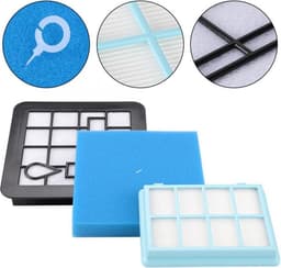 Filter set geschikt voor Philips PowerPro Compact and Power Pro Active en City filterset FC8010/02 FC8010/01 HEPA allergie - Stofzuiger onderdelen — thumbnail 2