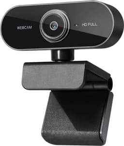 Webcam Full HD - 1080p - Webcam Met Microfoon - USB - Autofocus - Thuiswerken - Webcam voor PC - Zwart - Windows & Mac — thumbnail 1