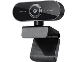 Webcam Full HD - 1080p - Webcam Met Microfoon - USB - Autofocus - Thuiswerken - Webcam voor PC - Zwart - Windows & Mac