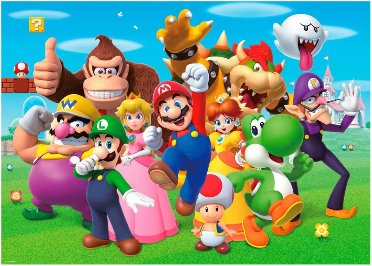 Super Mario en Vrienden - Koptelefoon voor kinderen 3-7 jaar - Blauwe/Rood - Gaming Headphone — afbeelding 1