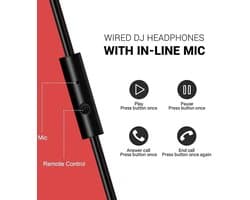 Koptelefoon met Kabel met 6,3 mm & 3,5 mm Jack