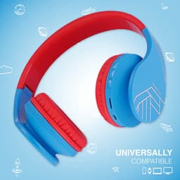 PowerLocus P1 Kids Kinder Koptelefoon Draadloos - Koptelefoon voor kinderen - Veilig volume van 85 dB - Bluetooth Hoofdtelefoon - Met microfoon - incl. Premium Case - Blauw/Rood — thumbnail 10