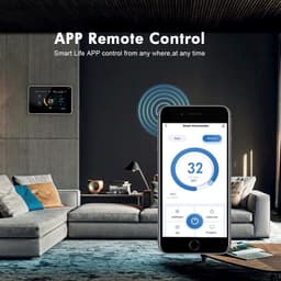 TechU™ Slimme Thermostaat Trust – Zwart met Witte rand – Alleen voor Elektrische Vloerverwarming – Wifi & App – Google Home & Alexa – IFTTT – Persoonlijk programma instelbaar — thumbnail 5