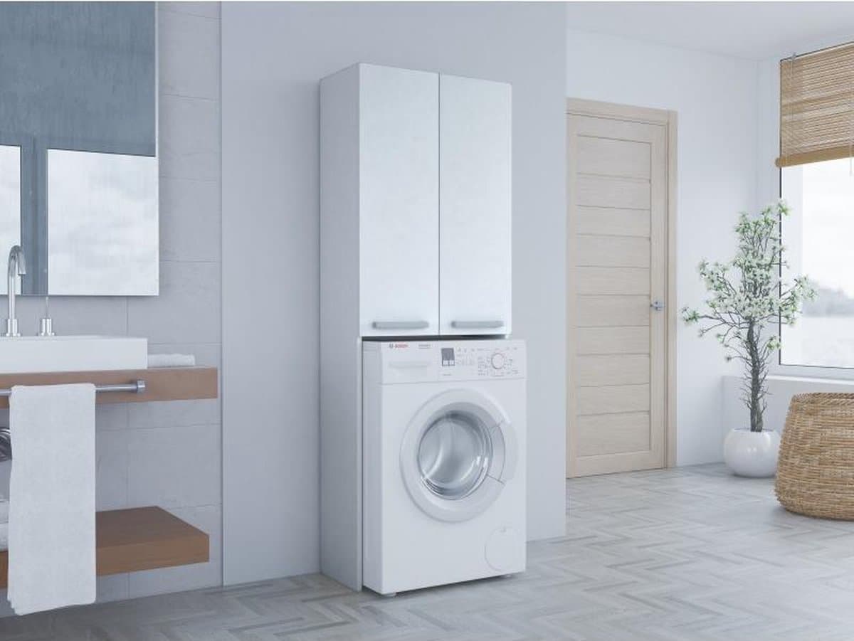 Wasmachine ombouwkast- wasdrogerkast - ombouw meubel wasmachine — afbeelding 1
