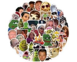 Stickerset meme's | meme stickers | Vines | grappig | TikTok | Bullet journal | laptop telefoon agenda | 50 stuks