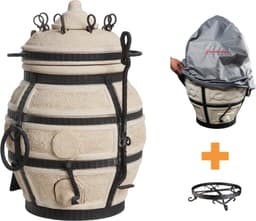 Keramische tandoor Don Sarmat - Multifunctionele Houtoven BBQ - Voor de Fijnproever! *** Met beschermhoes EN onderstel — thumbnail 1