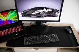 Muismat - Gaming Mousepad XXL - Game Muismat - Onderlegger - Grote Muismat - Anti Slip - Desktop Mat - Zwart - 90x40 CM - Rheme — thumbnail 2