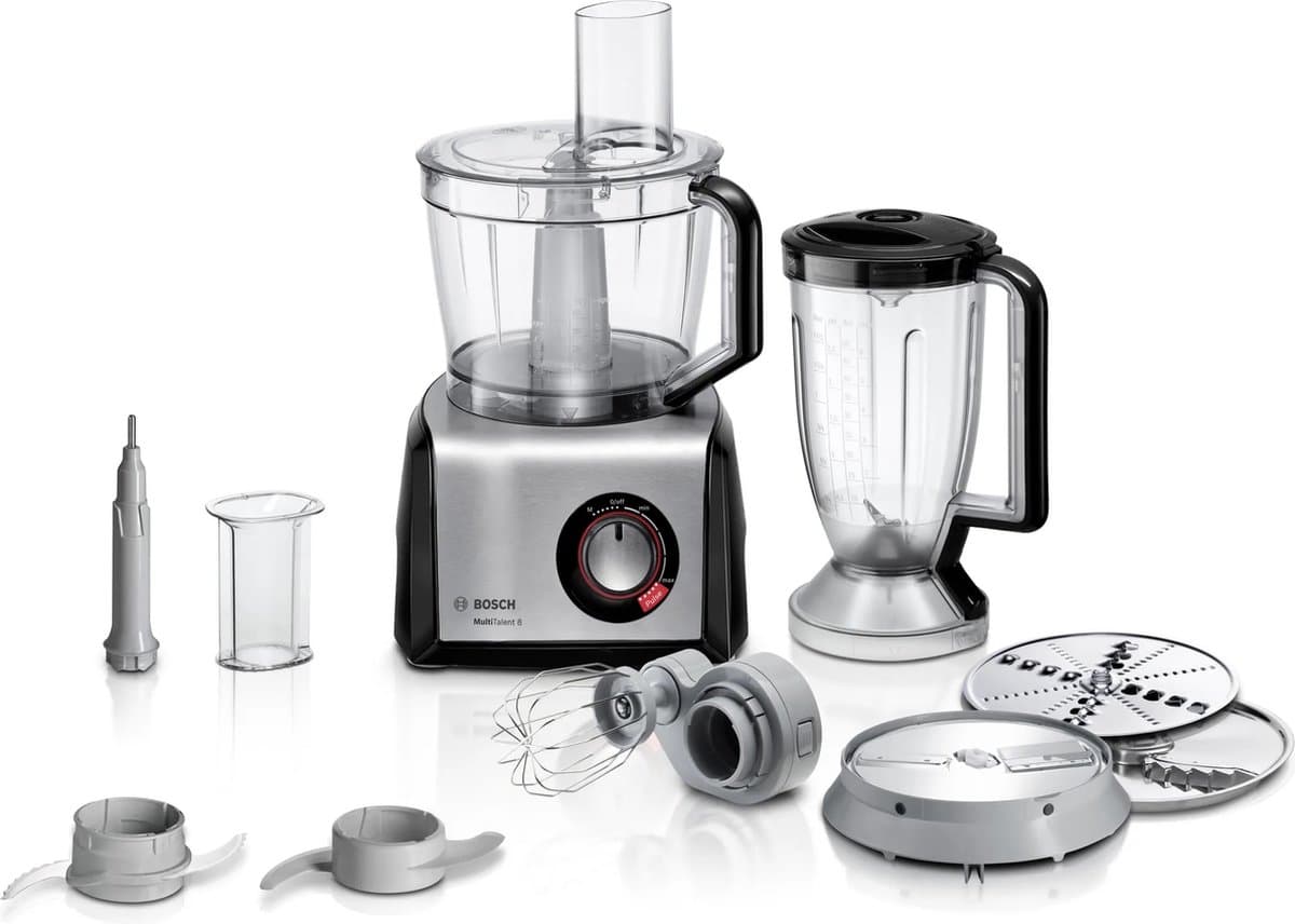 Bosch MC812M814 keukenmachine 1250 W 3,9 l Zwart, Roestvrijstaal, Transparant — afbeelding 1