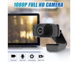 Webcam voor PC 360 roterende USB-webcam met ingebouwde microfoon - Camera voor Computer - Laptop - Geschikt voor: Windows en Mac