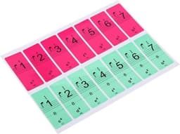 Gekleurde piano stickers -  Keyboard sticker – 4 vellen – 88 toetsen - Educatief - van Heble® — thumbnail 5