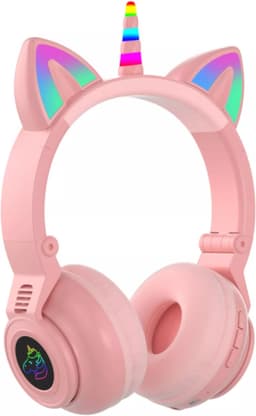 Mogi Products-Koptelefoon voor Kinderen-Eenhoorn-Unicorn-Hoofdtelefoon Kinderen -Kattenoortjes-Met Led-Kinder Headset-Bluetooth-Microfoon — thumbnail 1