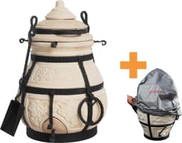 Keramische tandoor Nomade - Multifunctionele Houtoven BBQ - Voor de Fijnproever! *** Met stof- en waterdichte beschermhoes — thumbnail 1
