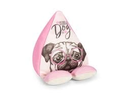 Plusheez Handykissen (Hund) | pink | Handyhalter | Aufsteller für Handys, Mini-Tablets und E-Reader | Passend für alle Handys | Mit Mikrofaserfläche zum Reinigen von Displays