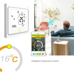 DrPhone GALW-002 Slimme WiFi Waterverwarmingsthermostaat 5A – 230V - App: Smartlife – Compatibel met Google Home & Amazon Alexa – Wit — thumbnail 2