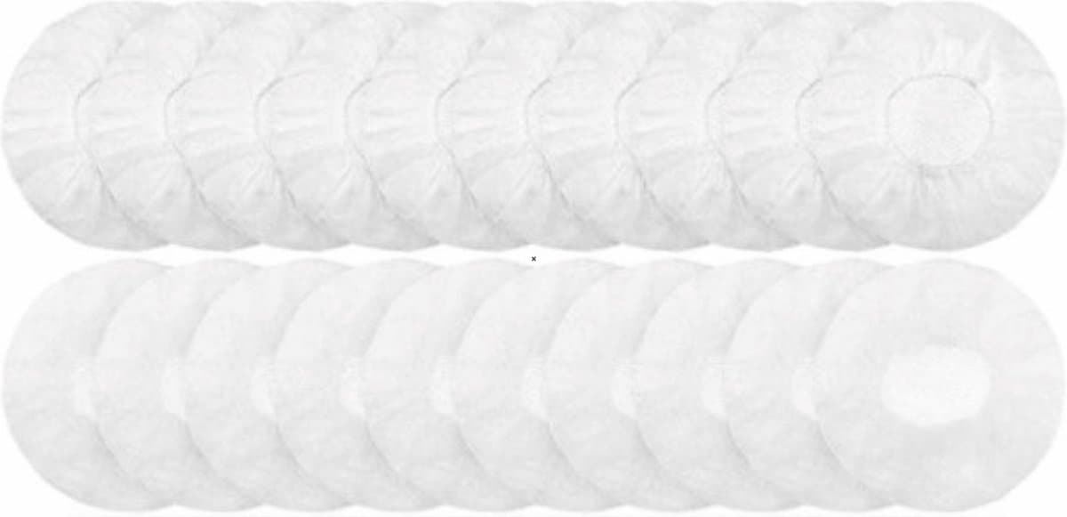 DKT Elastische wegwerp Hygienehoesjes/hoofdtelefoon cover hoes 7cm DKT-HH0007Z 100 stuks | Wit | universeel — afbeelding 1