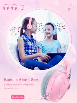 VFLY Kinder Koptelefoon - 3 Verwisselbare Oorschelpen - Bedrade Hoofdtelefoon Kinderen - Opvouwbare Kinder Headphones - Blauw — thumbnail 2