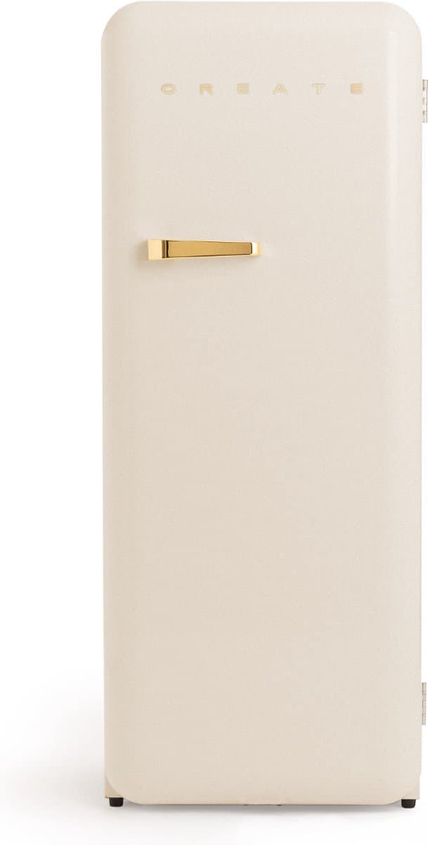 CREATE - Koelkast in retrostijl - Gebroken wit - Handvat Goud - FRIDGE RETRO 281L — afbeelding 1