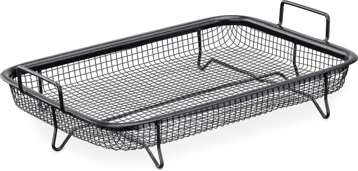 Navaris anti-aanbak grillmand voor oven - Non-stick grillrek voor olievrij frituren, nuggets, vlees, vis of groentes roosteren - Frituurmand — afbeelding 1
