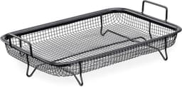 Navaris anti-aanbak grillmand voor oven - Non-stick grillrek voor olievrij frituren, nuggets, vlees, vis of groentes roosteren - Frituurmand — thumbnail 1