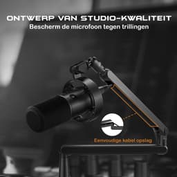 FIFINE - T688 - USB / XLR - Dynamische Microfoon - Met Boom Arm - Streaming - Podcasting - Gaming - Geschikt voor PS4 / PS5 / PC - Zwart — thumbnail 4