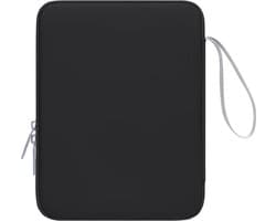 BUBM Tablet hoes voor iPad 9e/10e Generatie-iPad Pro-Tablets 10.9-12.9 inch-PU Lederen Tabletdraagtas-Tablethoes-met Riem-Zwart-Geschikt voor diverse Tablets en E-readers-E-reader Hoes-Tablettas Dames en Heren-Stijlvolle Bescherming