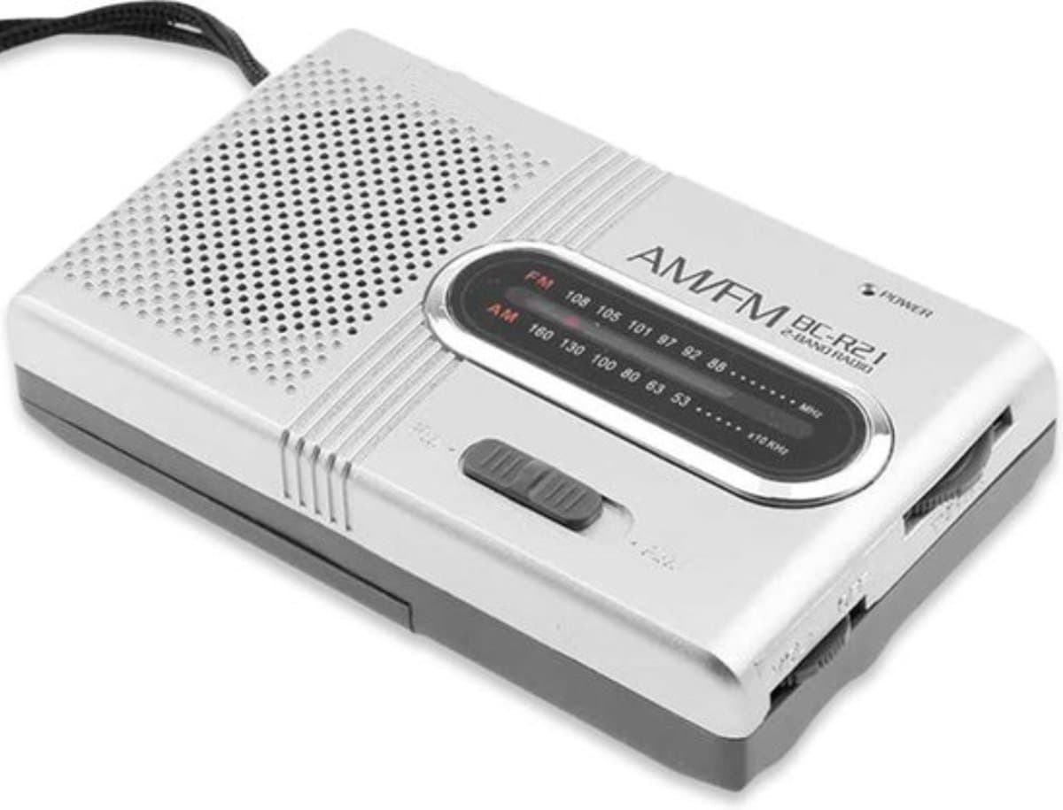 Kleine Draagbare Radio op Batterijen - Batterij Radio - Radio op Batterijen voor Rampen - Noodradio - Zakradio - AM/FM Radio - Koptelefoonaansluiting — afbeelding 1