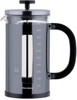 Klausberg Piston Brewer 1L - Grafietkleurige Koffie- en Theebrouwer - Piston French Press - Koffiemaker - Cafetière - Glas — thumbnail 1