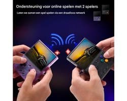 MiyooMini Plus Handheld Spelconsole Retro 64GB 20000+ Spellen 3.5” IPS Scherm WiFi & HDMI Zwart