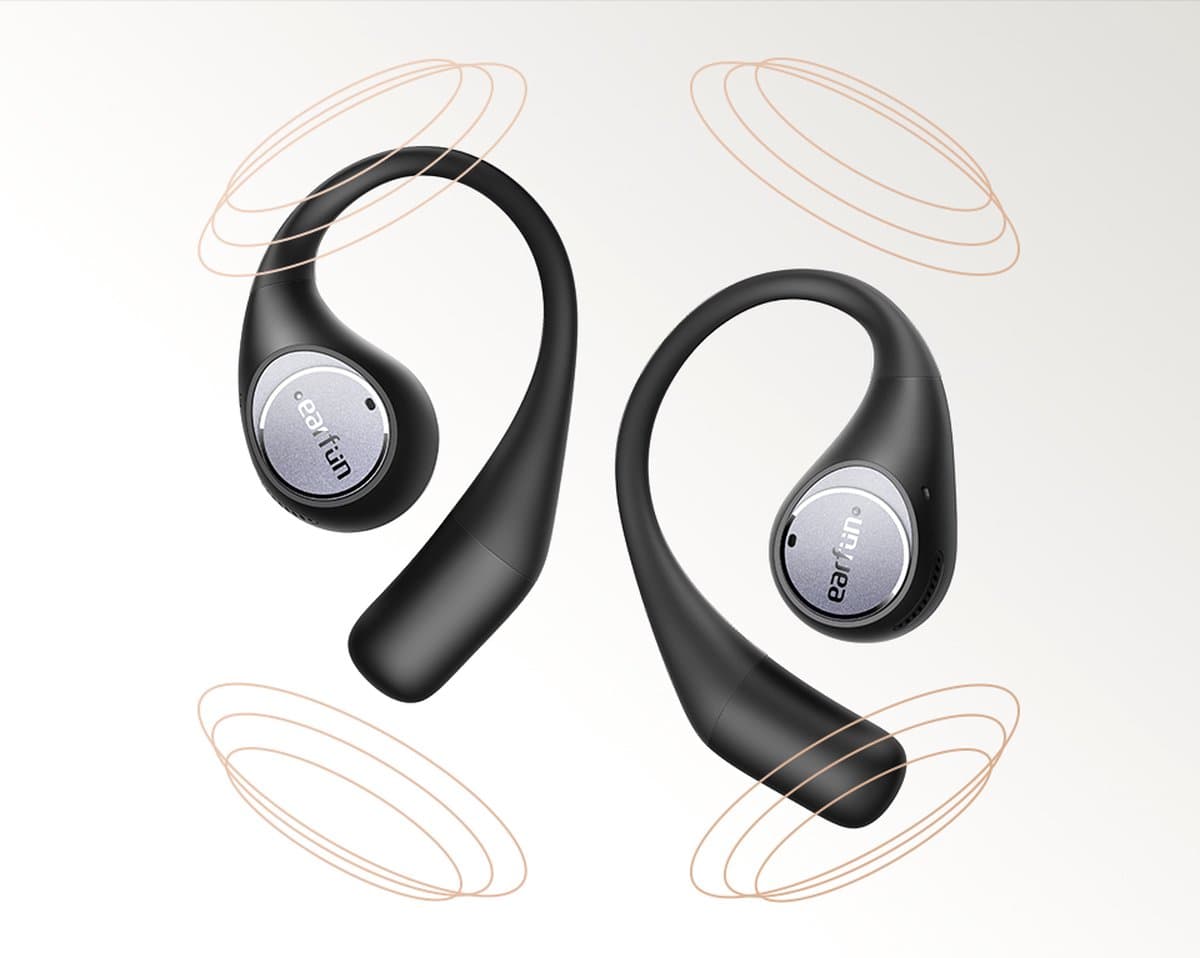 EarFun OpenJump - Open-Ear Oordopjes - Hi-Res Audio met LDAC - IPX7 Waterbestendig - 42 uur batterijduur - Zwart — afbeelding 1