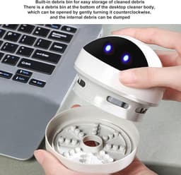Mini Draagbare Bureau Stofzuiger met USB Opladen | Handheld Stofzuiger voor het Reinigen van Gum, Kruimels en Stof — thumbnail 4