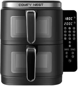 Comfy Nest CN-06184 - 2800W Airfryer - 11L - Dubbele Mand - Digitaal Opvouwbaar Zijpaneel - Kijkvenster — thumbnail 12