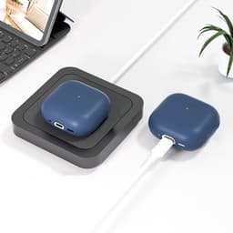 AirPods Hoesje geschikt voor Apple AirPods 4 – Wit - Siliconen Beschermende Case — thumbnail 5