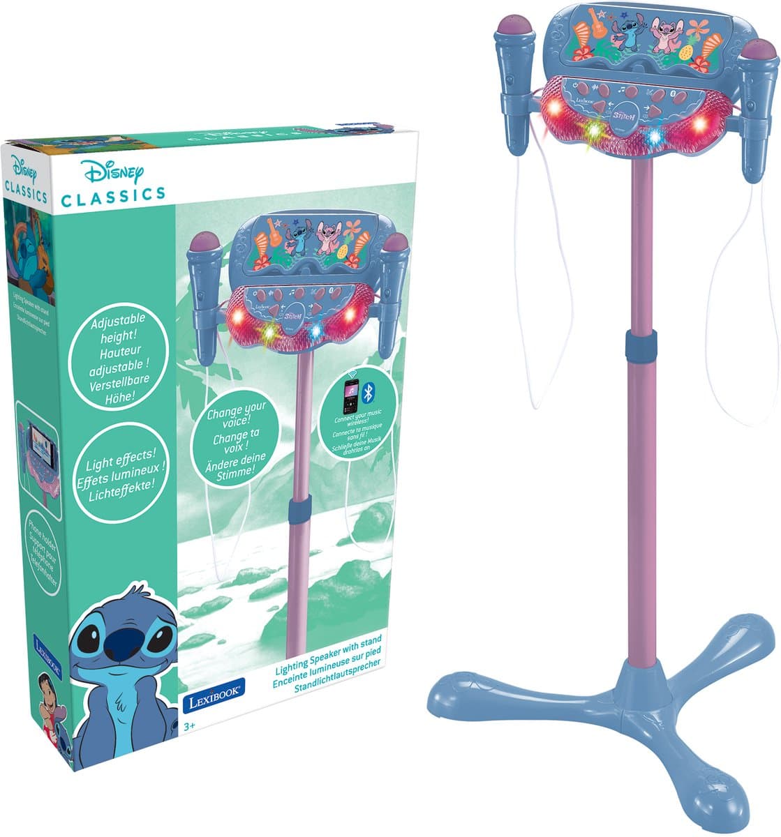 Lexibook - Disney Stitch - BT Staande Microfoon met 2 Mics & — afbeelding 1