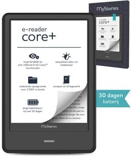 MyStories E-reader Core+ - 6 inch touchscreen - Tot 36GB opslag voor 3.500 ebooks - Schermverlichting - E-book reader - Zwart - Niet compatibel met Kobo Plus abonnement — thumbnail 1