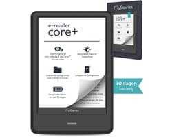 MyStories E-reader Core+ - 6 inch touchscreen - 4GB opslag voor 3.500 ebooks - Schermverlichting - E-book reader - Zwart - Niet compatibel met Kobo Plus abonnement