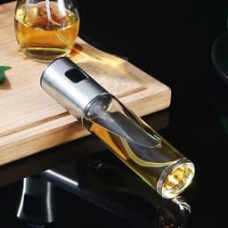 Premium Oliespray voor Airfryer!Oliespray/Oliespuitfles RVS & Glas – Herbruikbare Olie Spray – Fijne Verneveling voor Koken, BBQ, Salades, Bakken- Koken– Navulbare Oliedispenser 100ml – Lekvrij & Transparant, Verstuiver olie Keuken, Restaurant — thumbnail 4