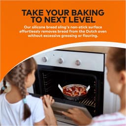 2 Stuks Bakmat Voor Nederlandse Oven - Met 3x Deegschraper - Siliconen Bakmat - Broodslinger - Hittebestendig Tot 230° - Deegmat - Broodbakmat - BPA-Vrij - Herbruikbare Nederlandse Ovenvoering Met Lange Handvatten - Voor Airfryer, Oven En Magnetron — thumbnail 2