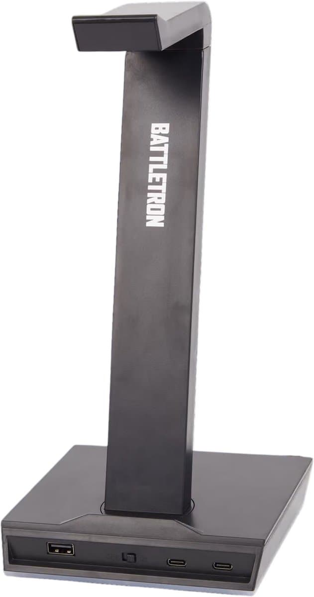 Battletron - koptelefoonstandaard - met USB-A&C poort - RGB led licht — afbeelding 1