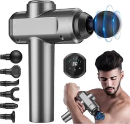 DailySupplies® Massage Gun Professioneel - Massage Apparaat - Massagegun - Zilver — thumbnail 1