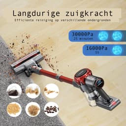 SteeFly® Steelstofzuiger Ysora S3 - Krachtig & zakloos - Draadloos en wendbaar - Lichtgewicht design - Kleur: rood - 0,6L — thumbnail 3